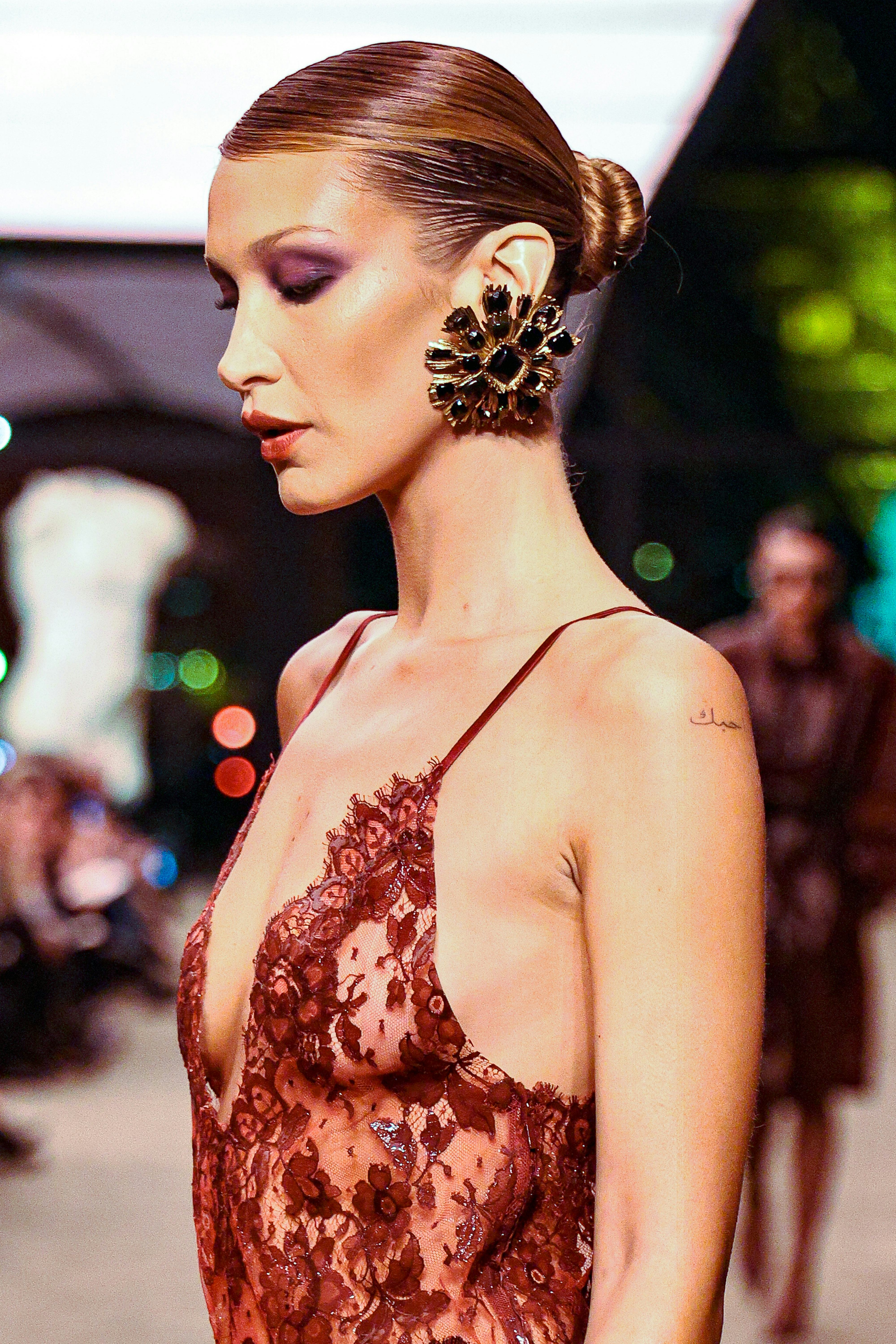 Bella Hadid walks the runway during the Saint Laurent Womenswear Fall/Winter 2026-2027 show as part ...