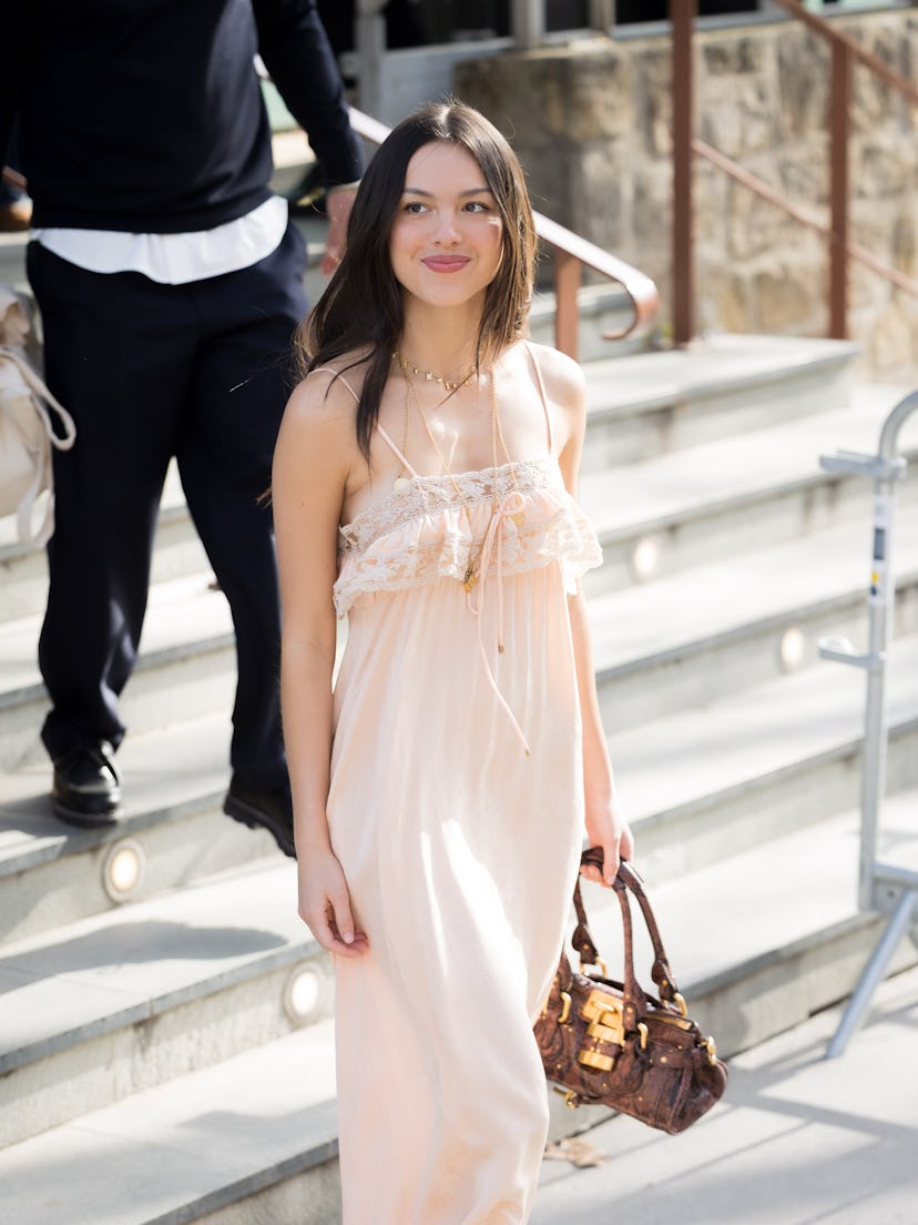 PARIS, FRANCE - MARCH 05: Olivia Rodrigo attends the Chloé Womenswear Fall/Winter 2026-2027 show as ...