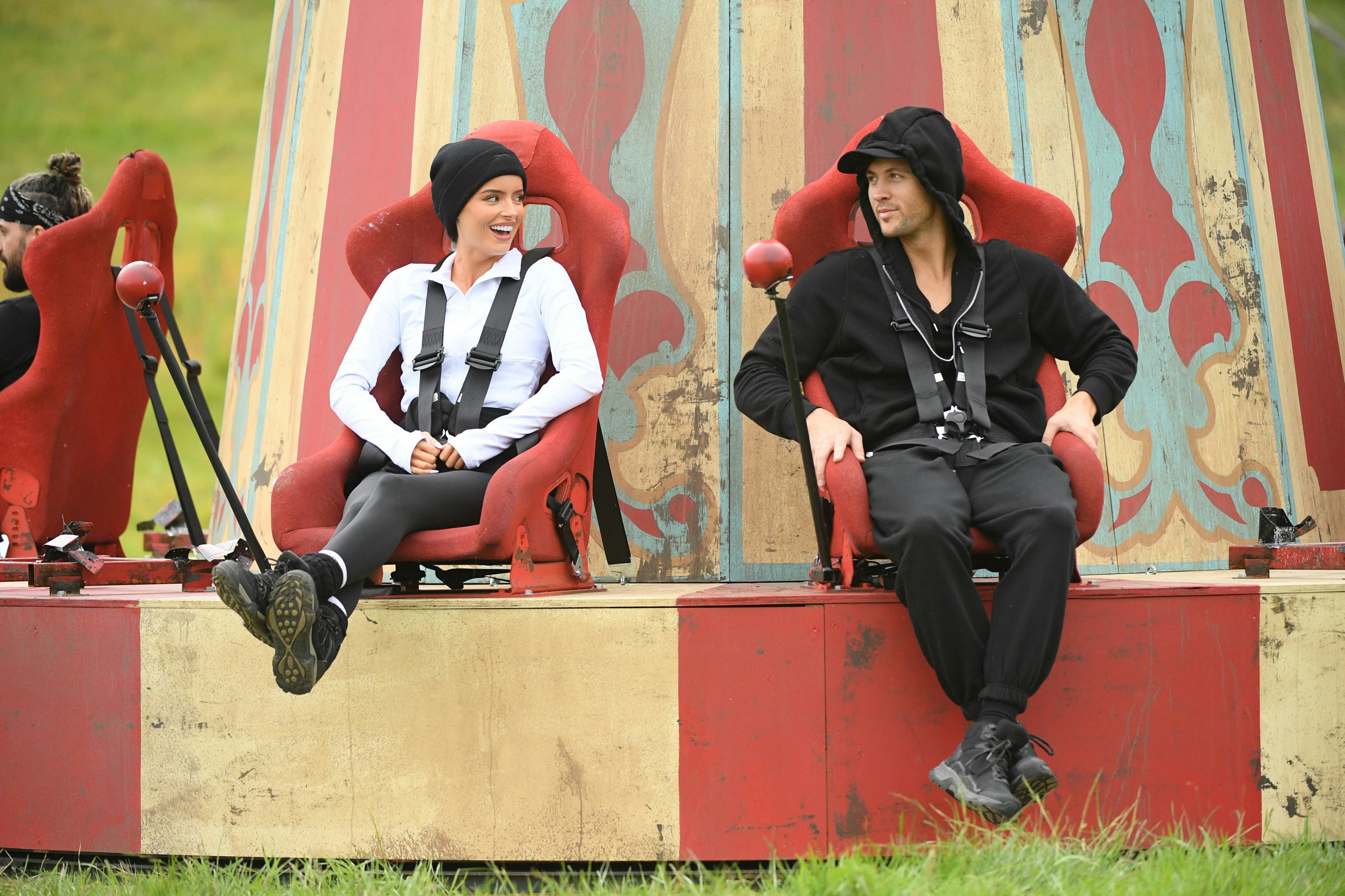 THE TRAITORS -- "Do You Know the Enemy?" Episode 410 -- Pictured: (l-r) Maura Higgins, Rob Rausch  -...