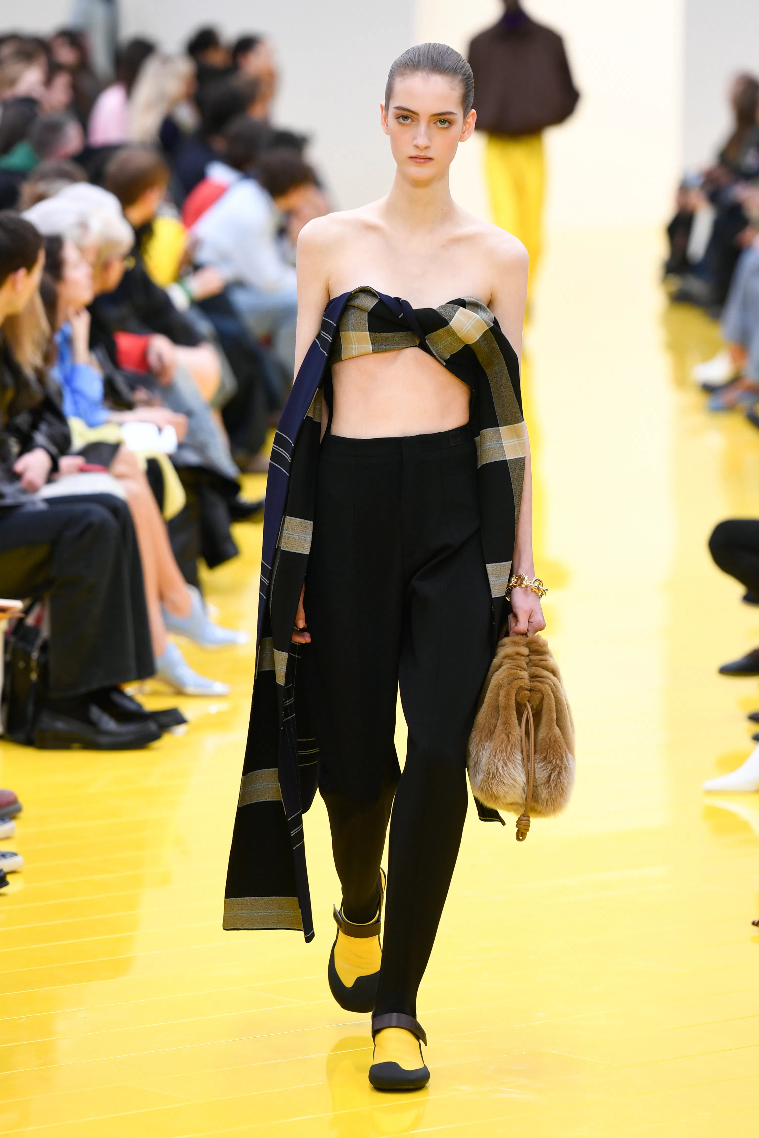 Emily Ratajkowski's Knotted Navy Cardigan