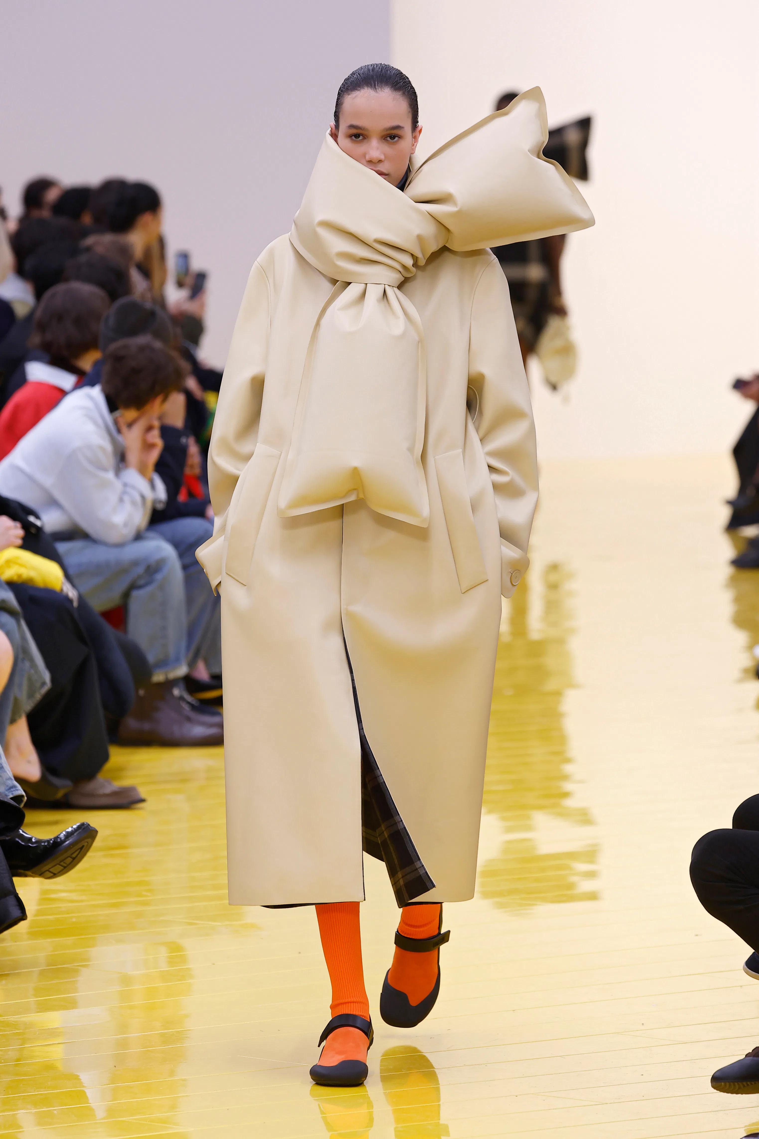 Emily Ratajkowski's Knotted Navy Cardigan 