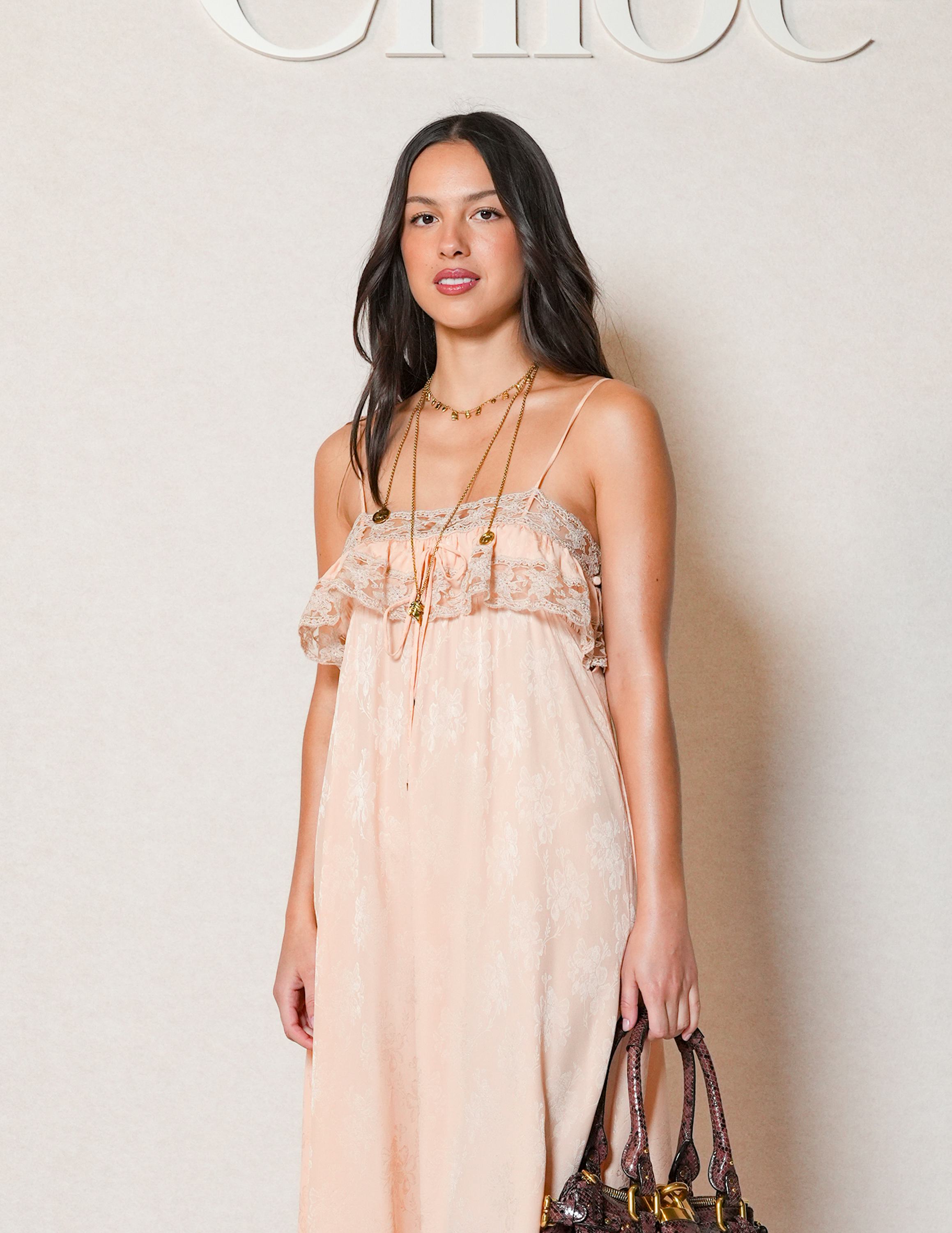 Olivia Rodrigo at the Chloé fashion show as part of Paris Fashion Week Fall 2026 on March 5, 2026 in...