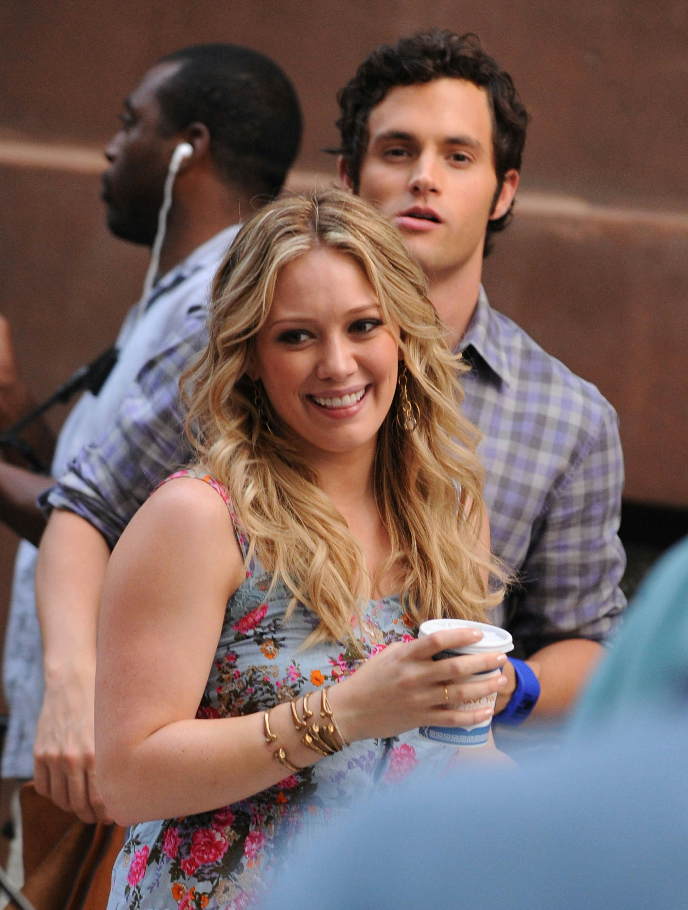 Hilary Duff reflected on filming a threesome scene for 'Gossip Girl.'