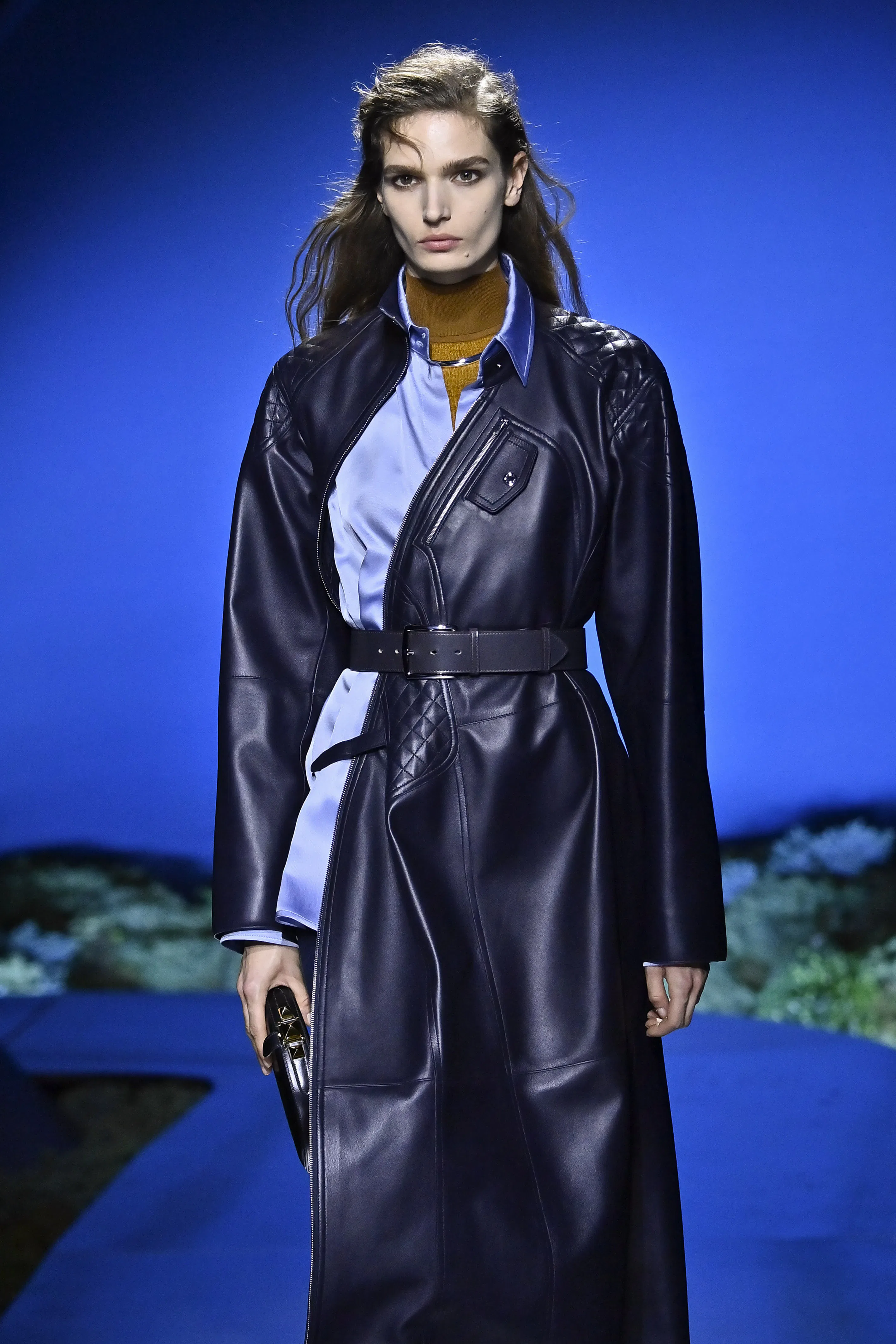 A model walks the runway during the Hermès Ready to Wear Fall/Winter 2026