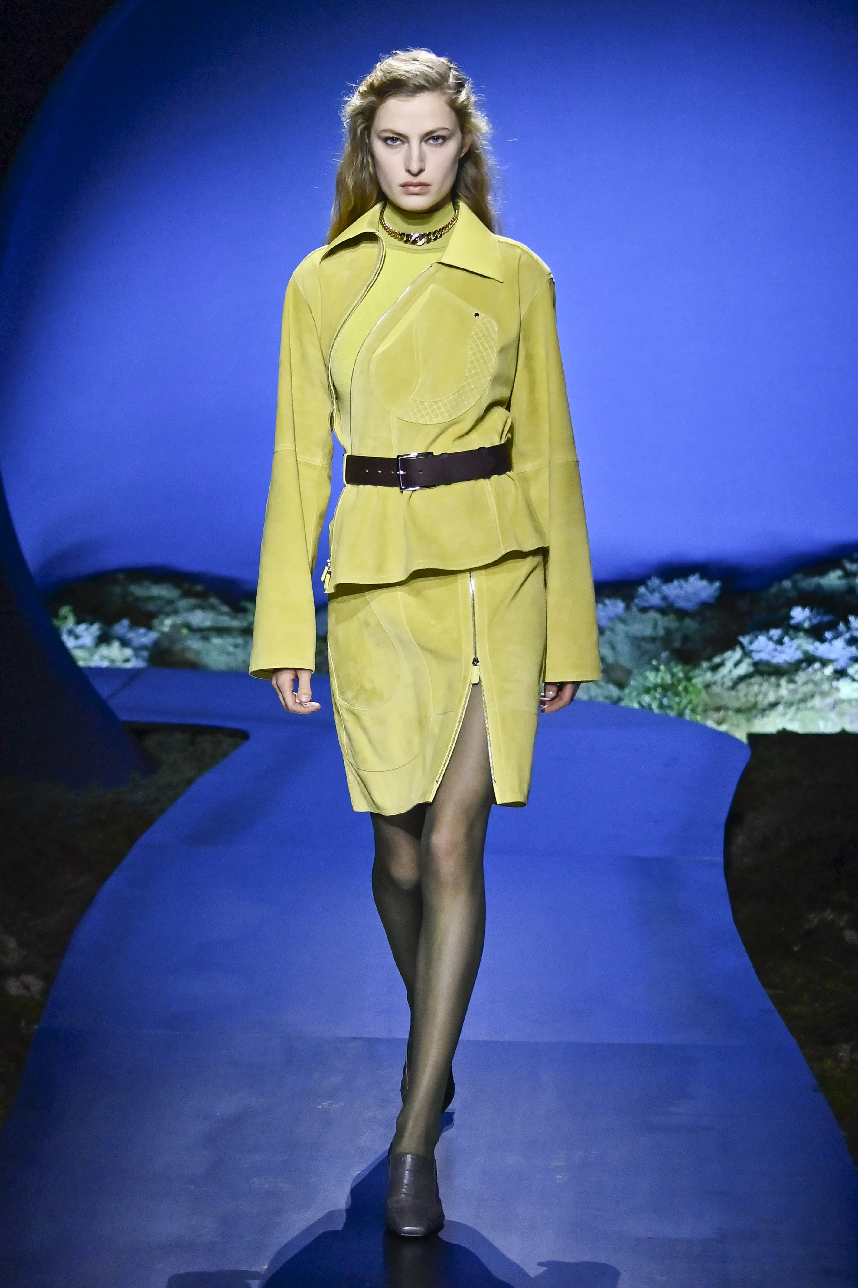 Felice Nova Noordhoff walks the runway during the Hermès Ready to Wear Fall/Winter 2026