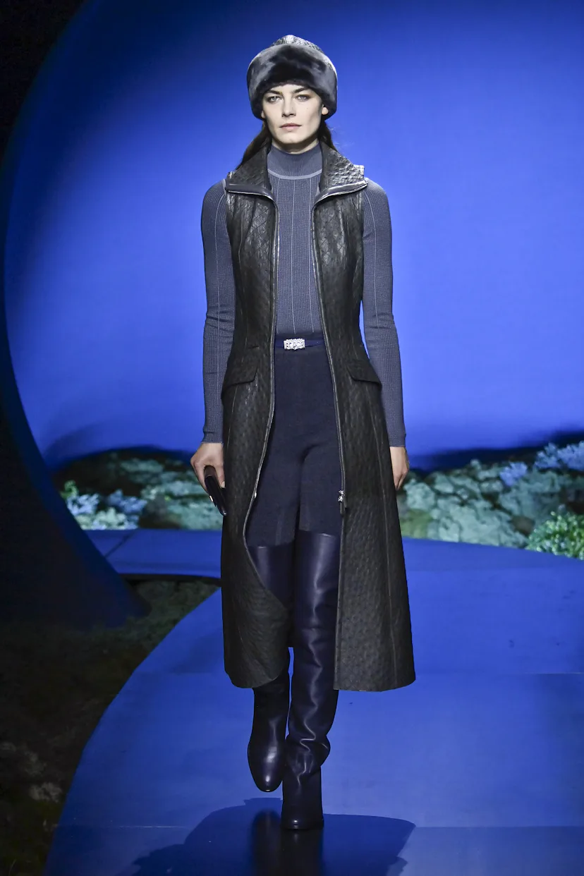 A model walks the runway during the Hermès Ready to Wear Fall/Winter 2026