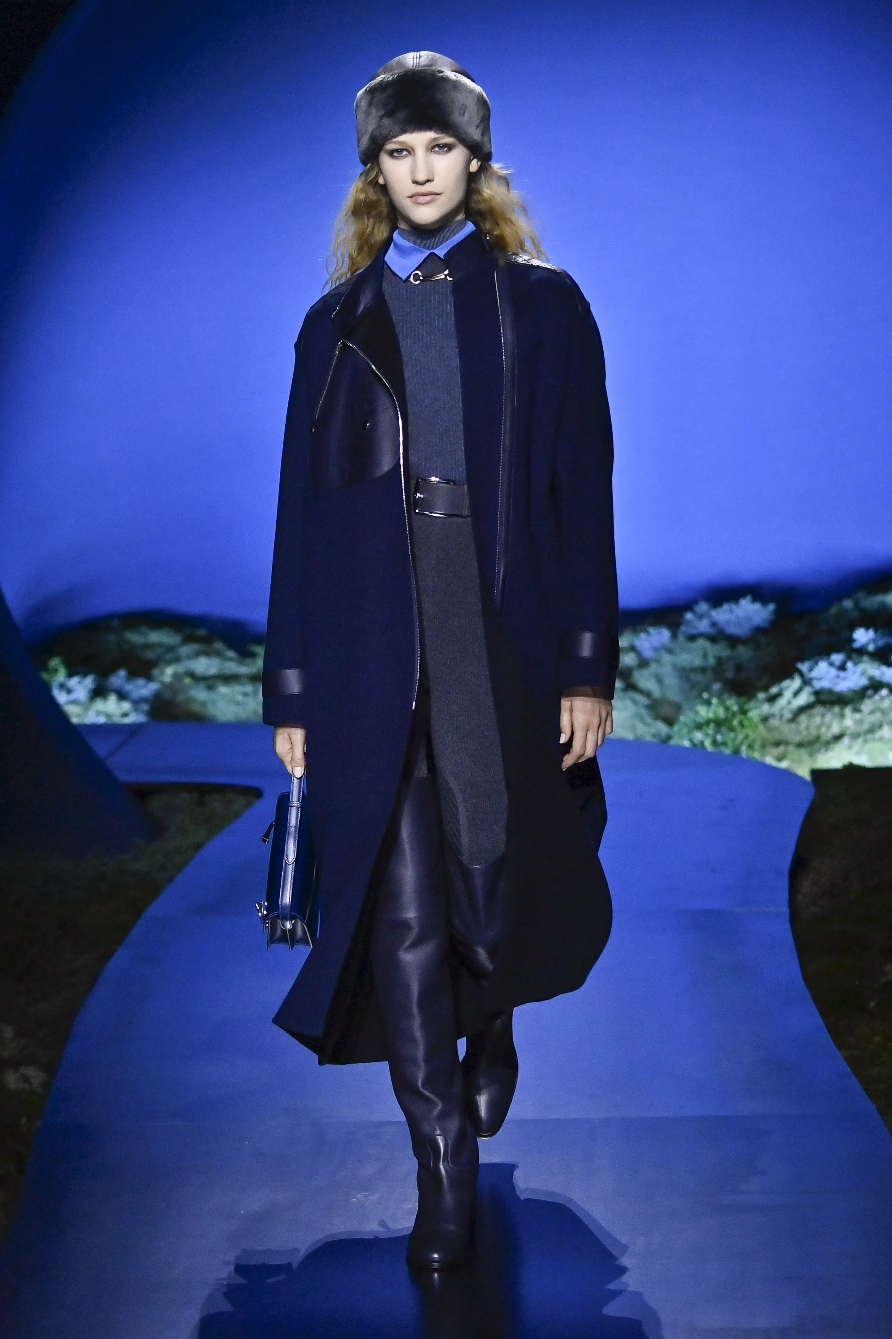 A model walks the runway during the Hermès Ready to Wear Fall/Winter 2026