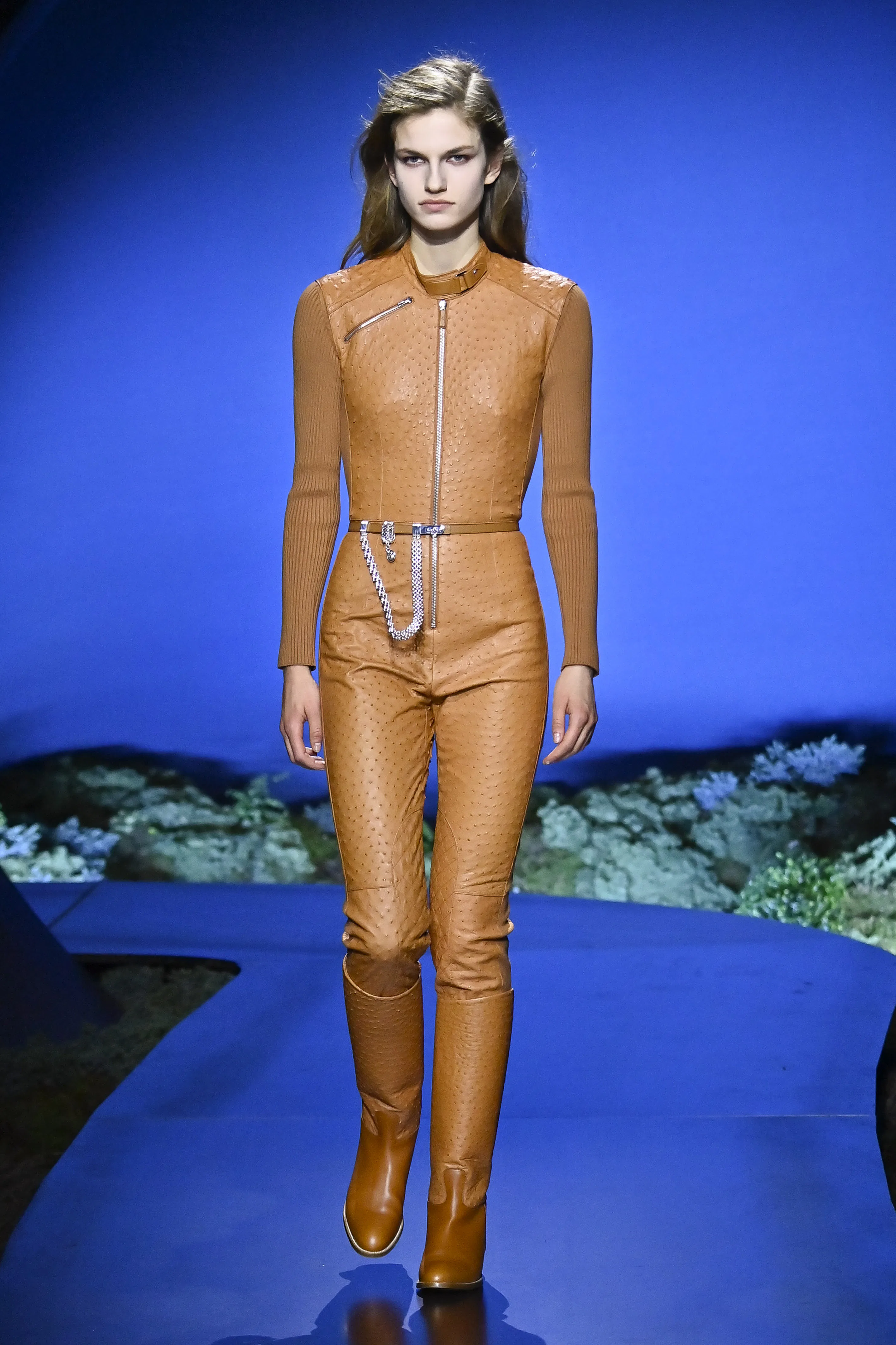 A model walks the runway during the Hermès Ready to Wear Fall/Winter 2026