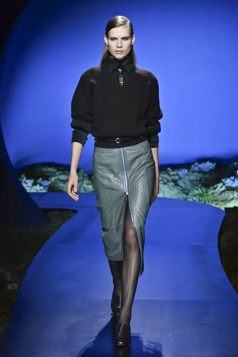 A model walks the runway during the Hermès Ready to Wear Fall/Winter 2026