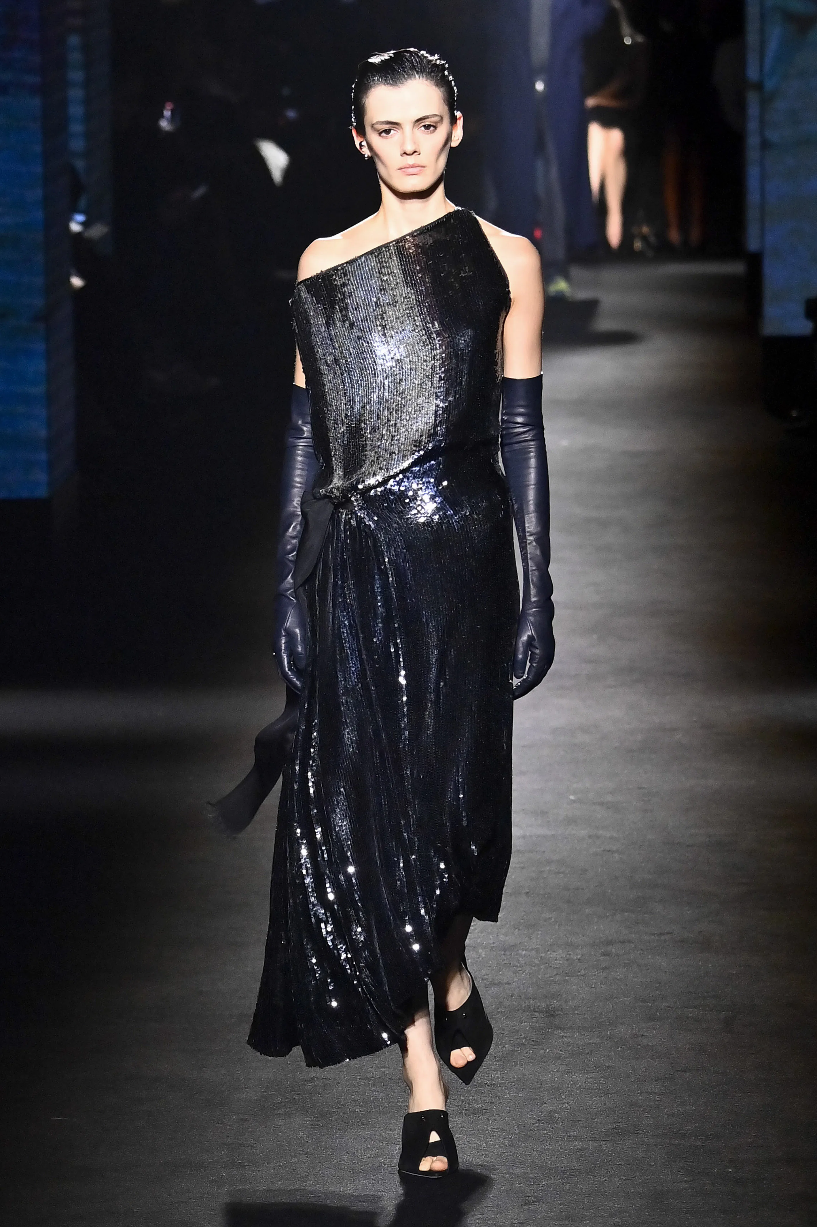 A model walks the runway during the Balenciaga Ready to Wear Fall/Winter 2026