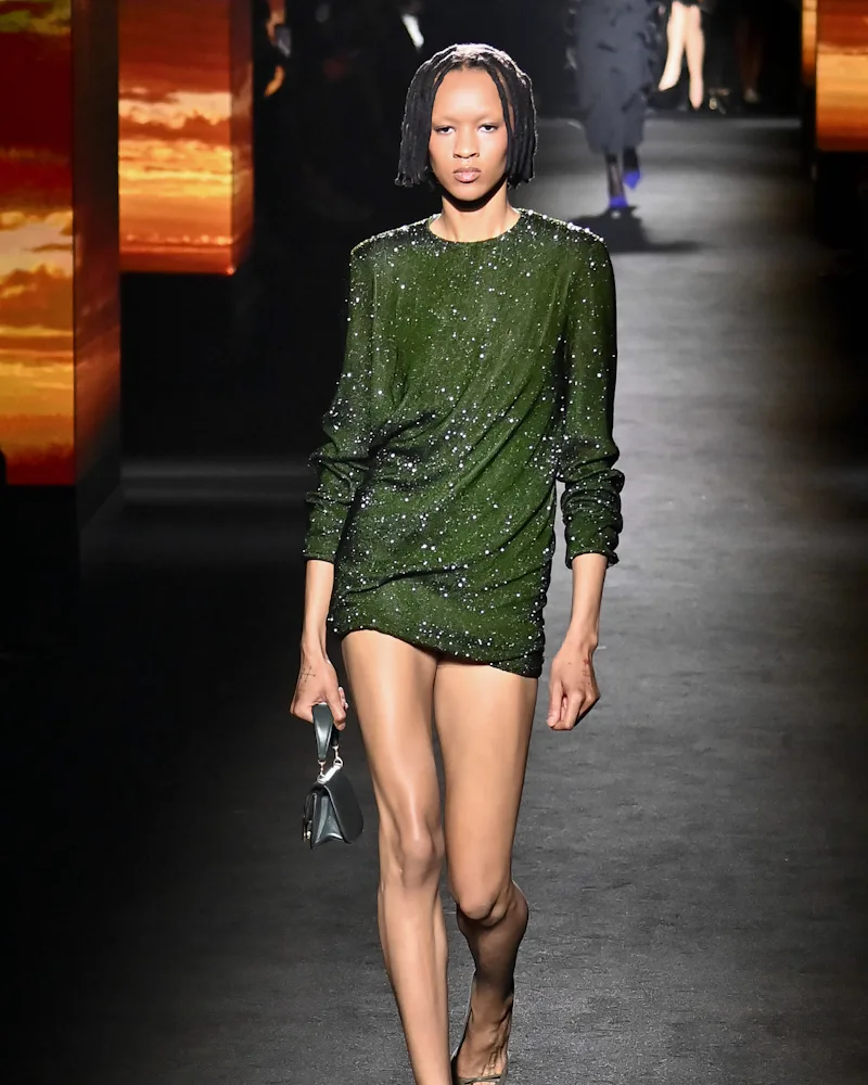 A model walks the runway during the Balenciaga Ready to Wear Fall/Winter 2026