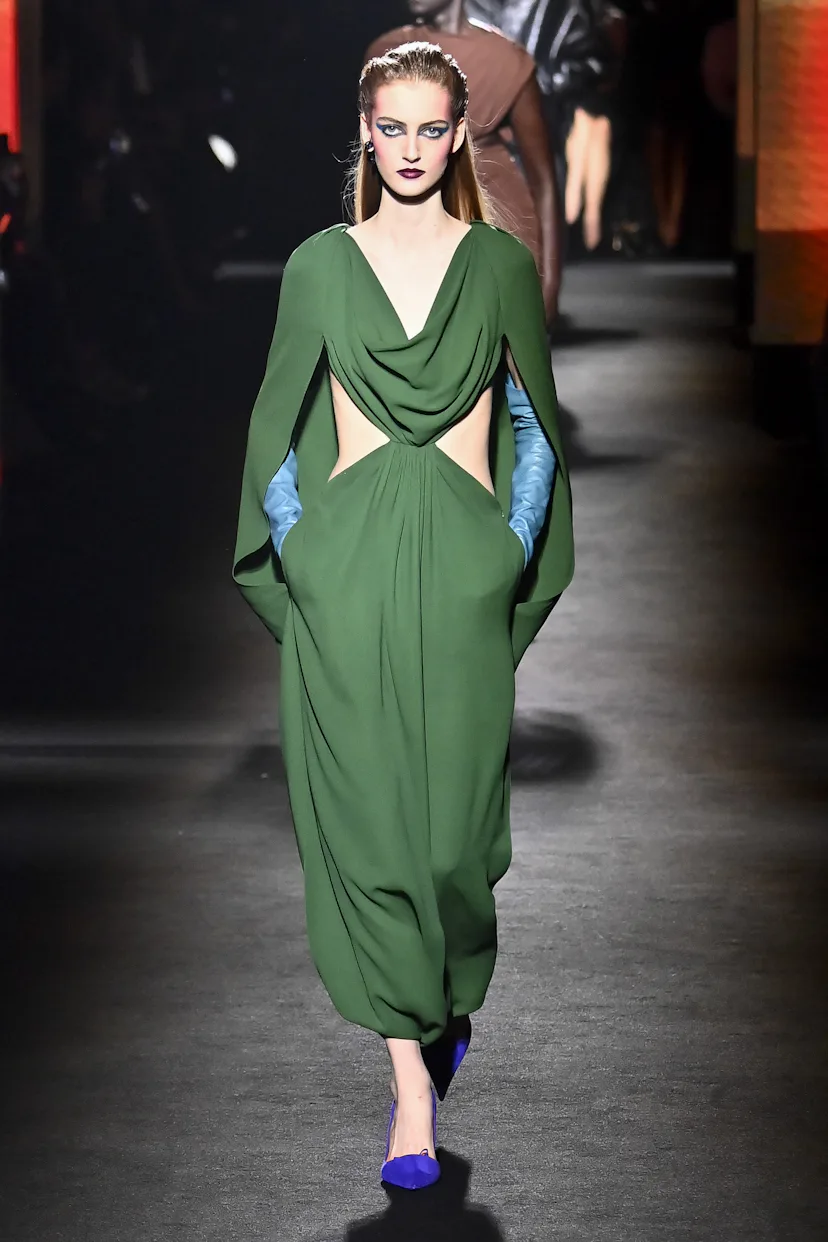 A model walks the runway during the Balenciaga Ready to Wear Fall/Winter 2026