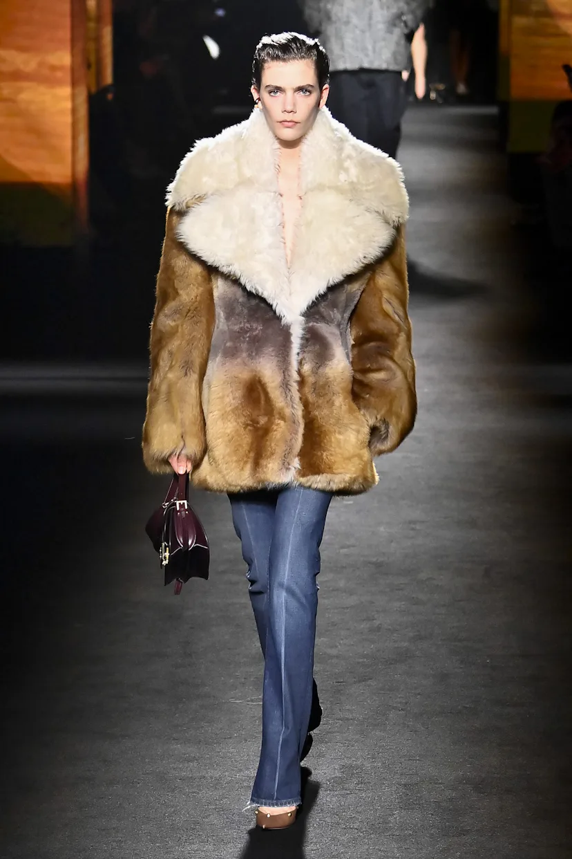 A model walks the runway during the Balenciaga Ready to Wear Fall/Winter 2026