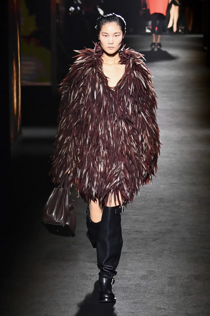 A model walks the runway during the Balenciaga Ready to Wear Fall/Winter 2026