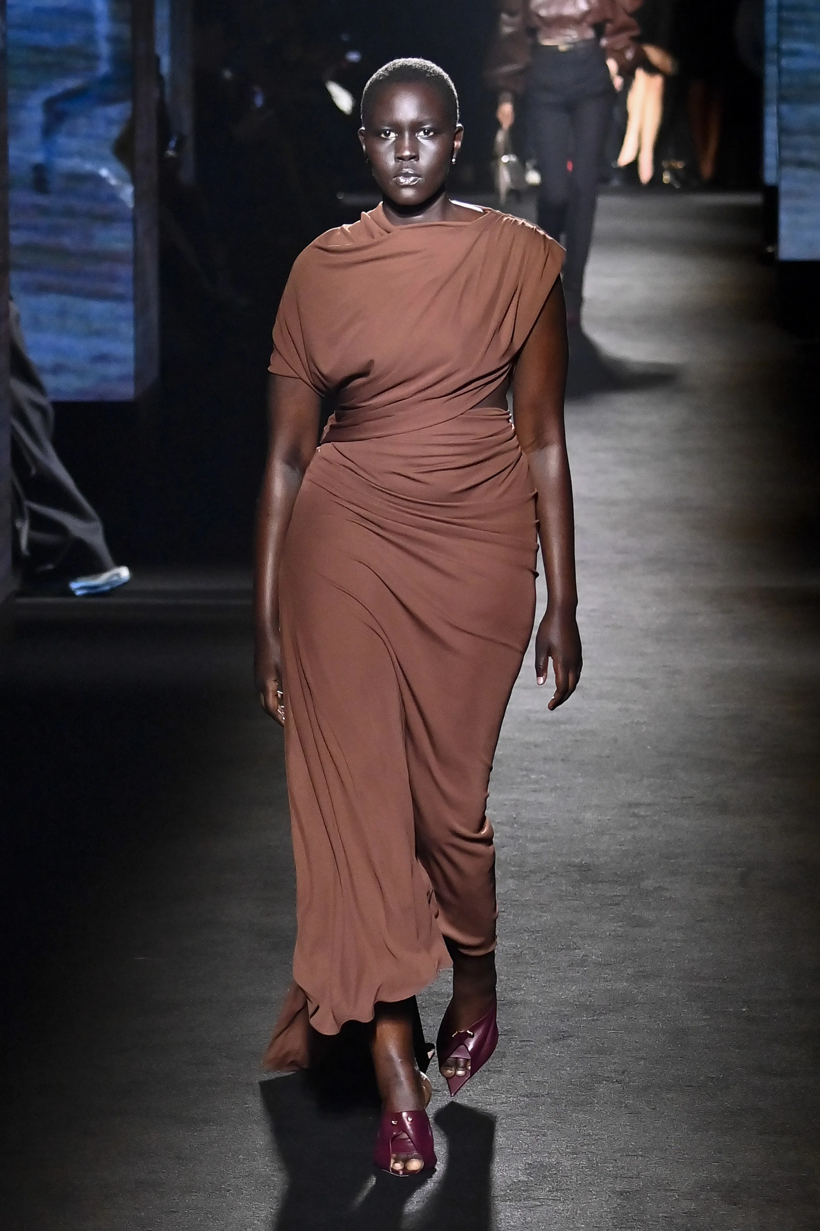 A model walks the runway during the Balenciaga Ready to Wear Fall/Winter 2026