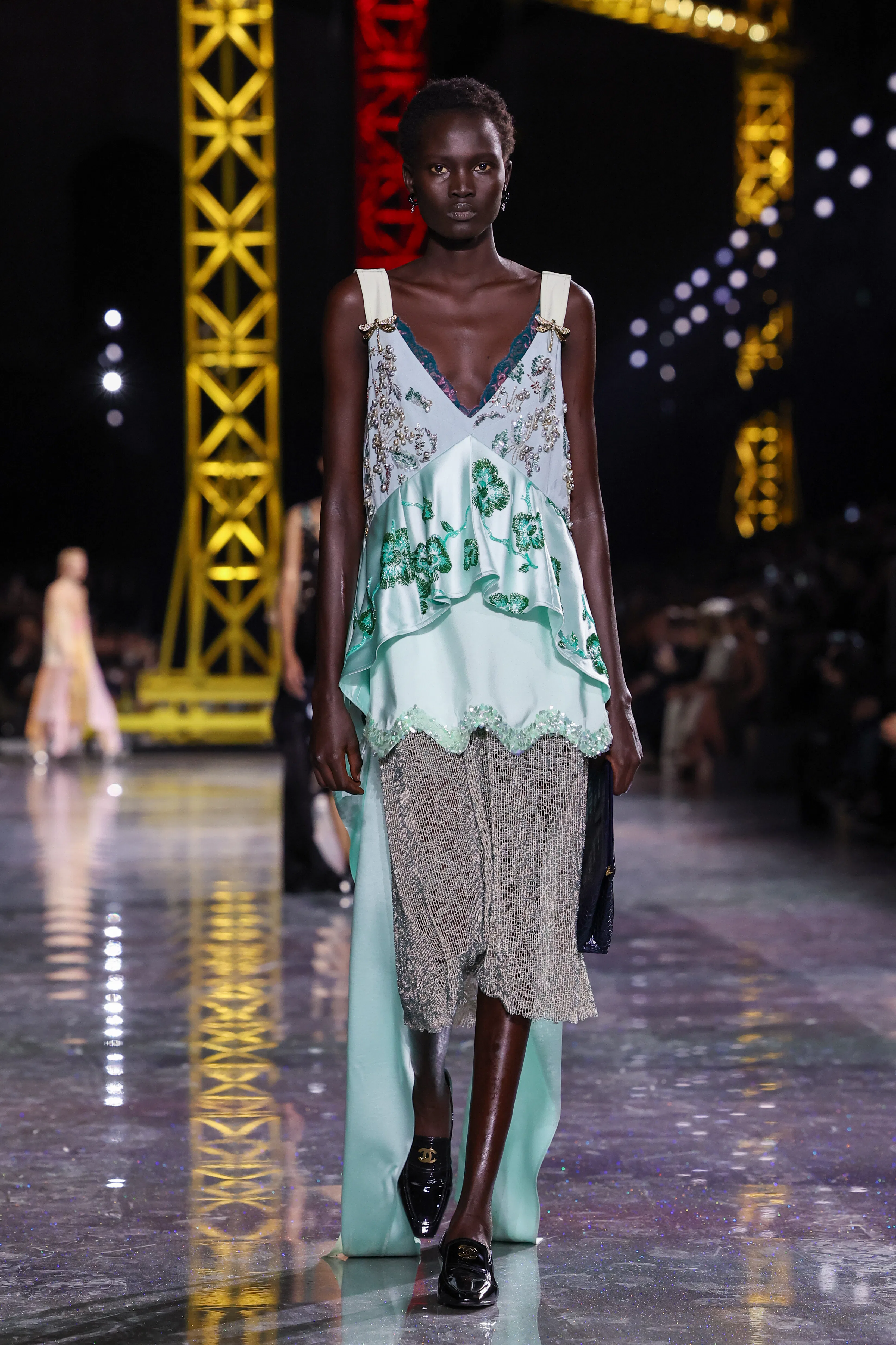 A model walks the runway during the Chanel Womenswear Fall/Winter 2026