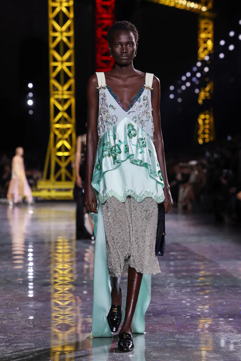 A model walks the runway during the Chanel Womenswear Fall/Winter 2026