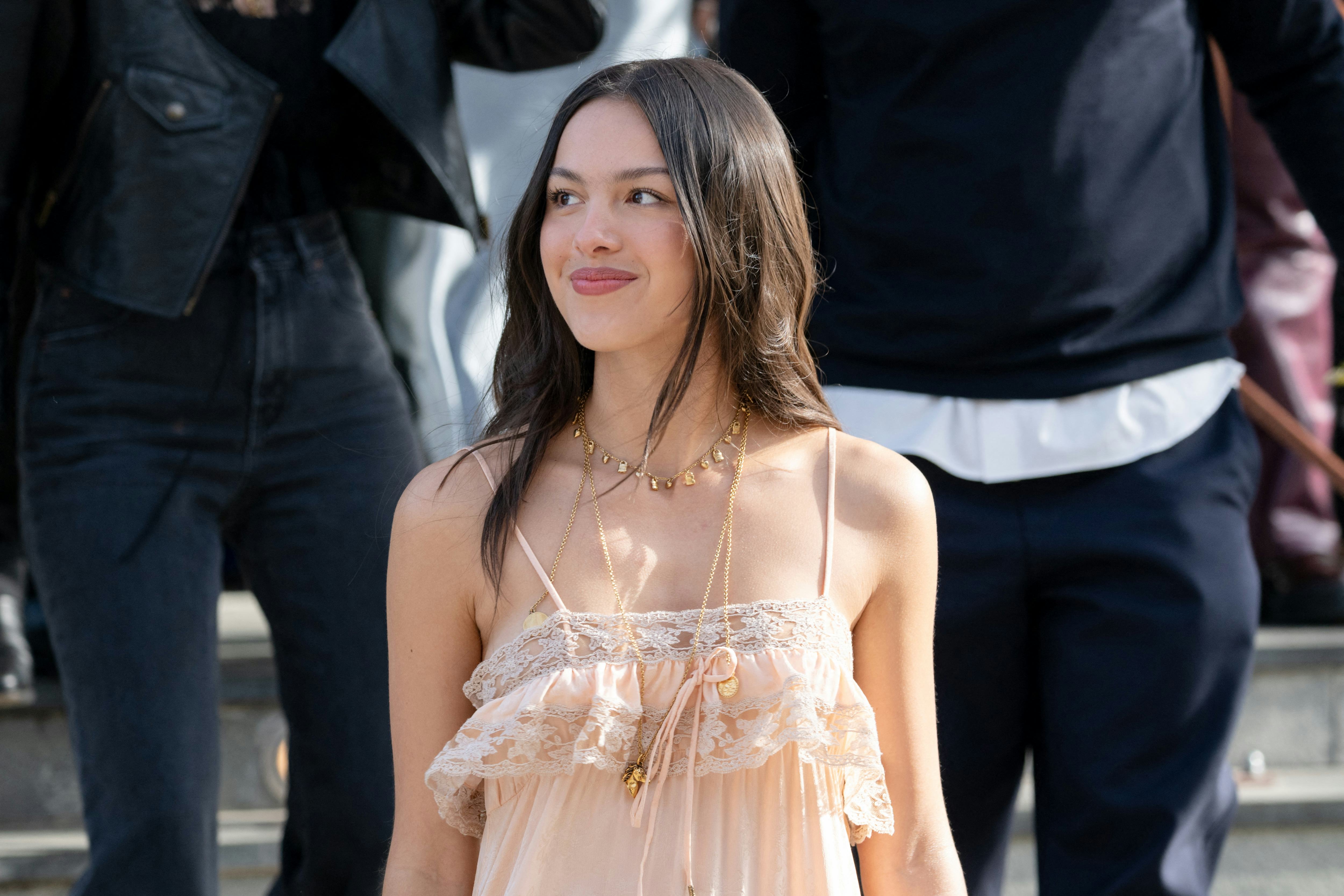 Olivia Rodrigo attends the Chloe Womenswear Fall/Winter 2026-2027 show as part of Paris Fashion Week...