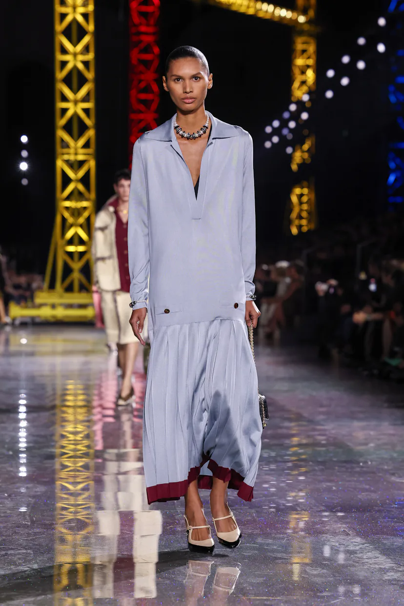 A model walks the runway during the Chanel Womenswear Fall/Winter 2026