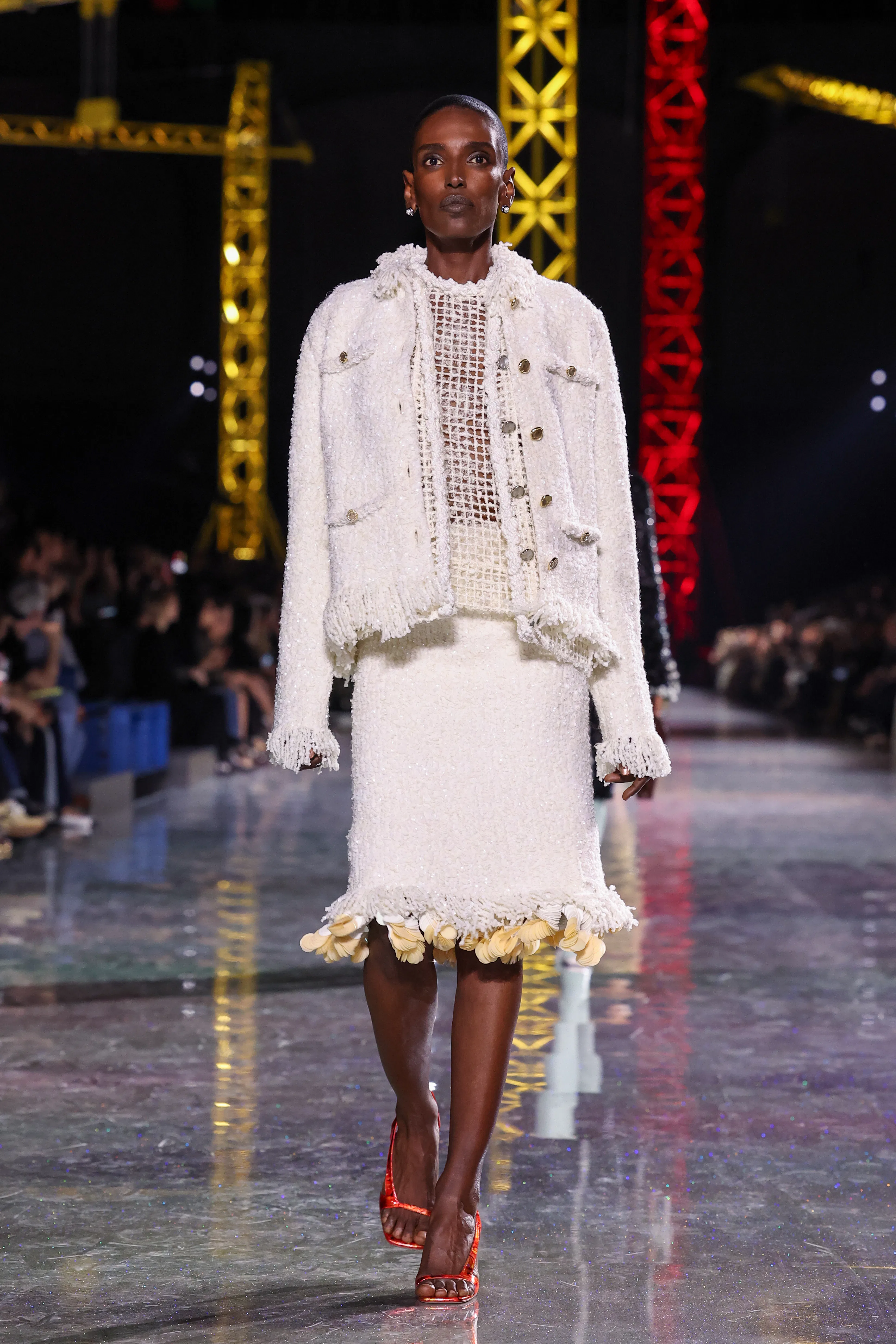 A model walks the runway during the Chanel Womenswear Fall/Winter 2026
