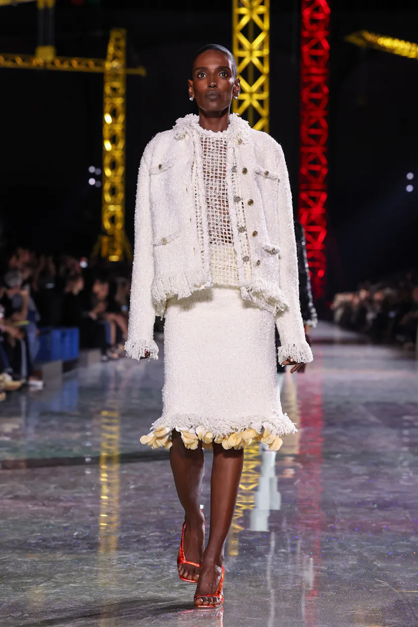 A model walks the runway during the Chanel Womenswear Fall/Winter 2026