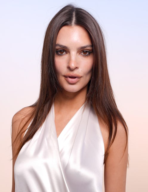 Emily Ratajkowski wore a floral mini dress in a KIKO Milano ad.