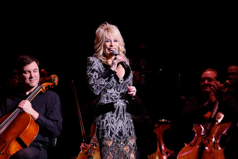 Dolly Parton speaks onstage at Dolly Parton's Threads: My Songs In Symphony