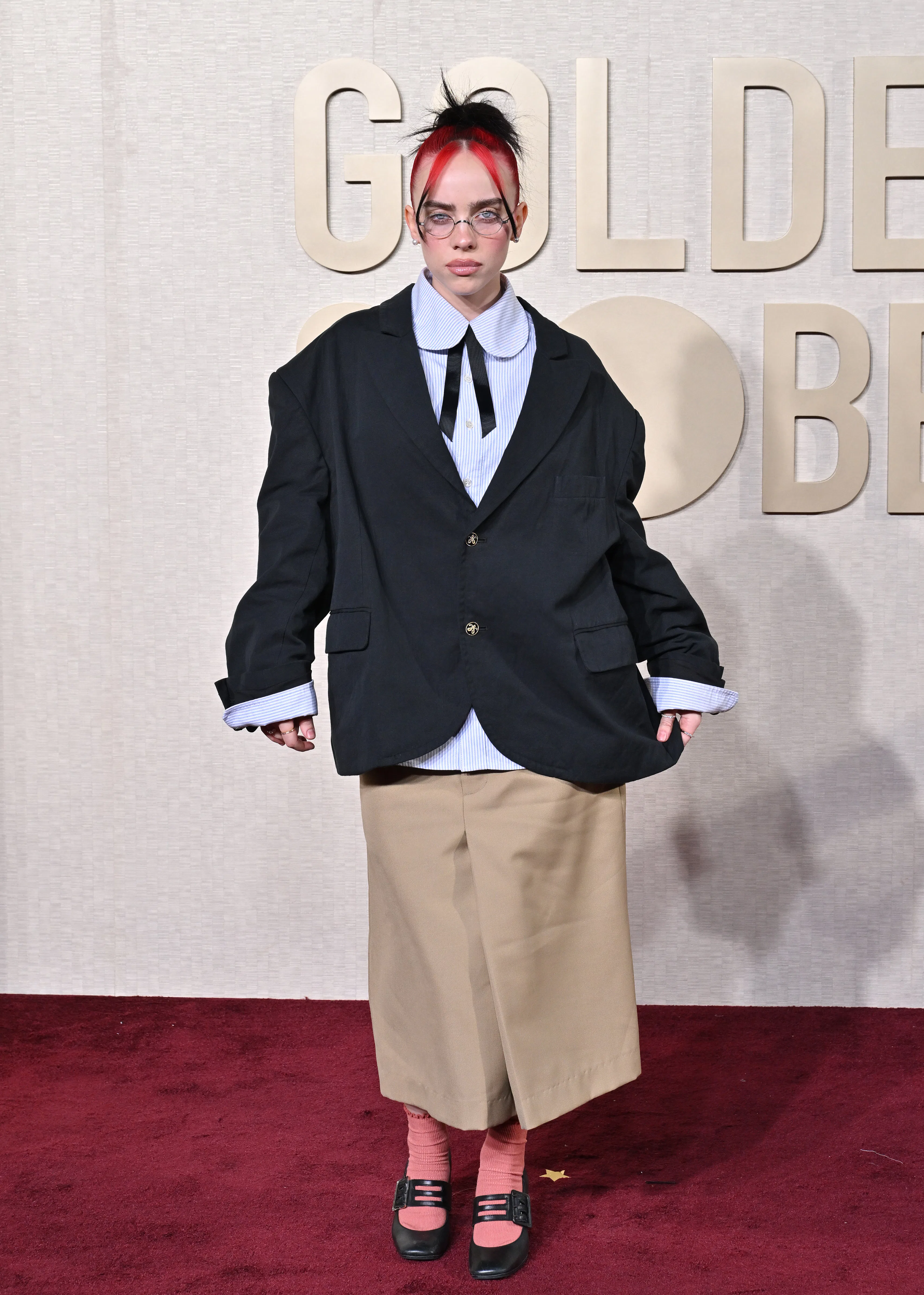 BEVERLY HILLS, CALIFORNIA - JANUARY 07: Billie Eilish attends the 81st Annual Golden Globe Awards at...