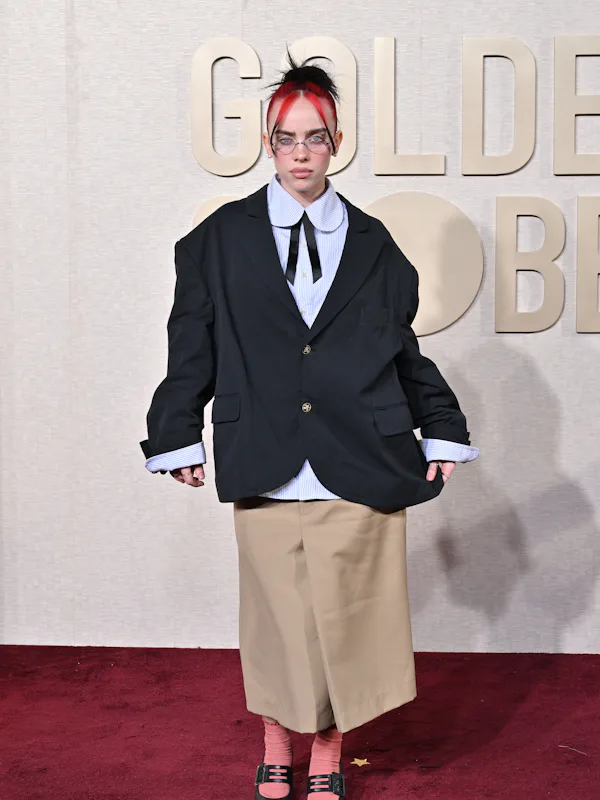 BEVERLY HILLS, CALIFORNIA - JANUARY 07: Billie Eilish attends the 81st Annual Golden Globe Awards at...