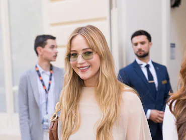 CANNES, FRANCE - MAY 18: Jennifer Lawrence is seen leaving hotel Carlton during day six of the 78th ...