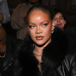 Rihanna at the AWGE fashion show as part of RTW Fall 2026 on February 13, 2026 in New York, New York...