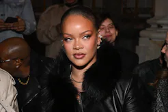 Rihanna at the AWGE fashion show as part of RTW Fall 2026 on February 13, 2026 in New York, New York...