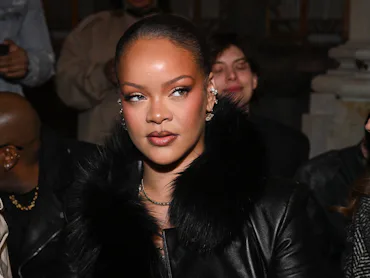 Rihanna at the AWGE fashion show as part of RTW Fall 2026 on February 13, 2026 in New York, New York...