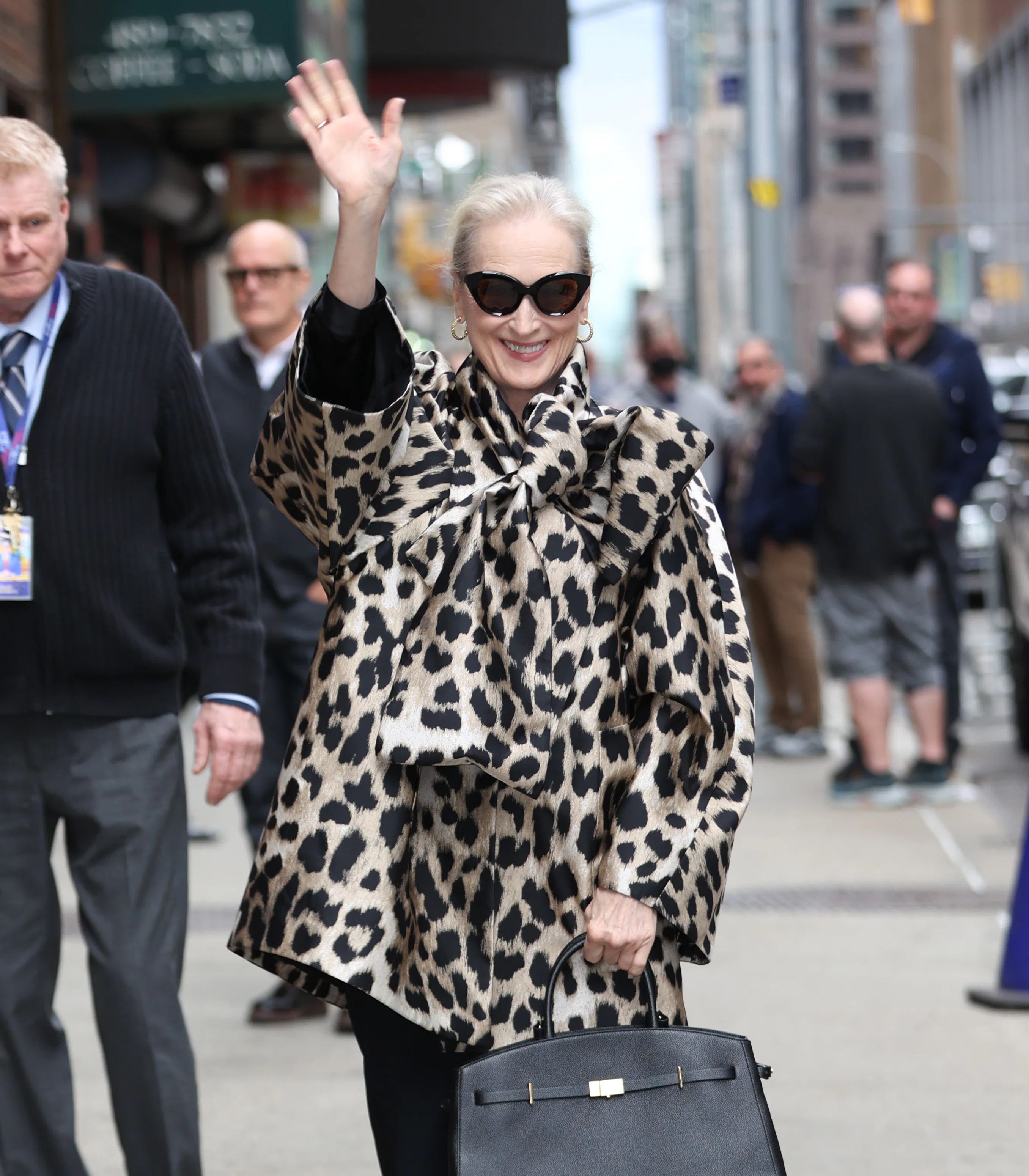 NEW YORK, NY - APRIL 01: Meryl Streep is seen on April 01, 2026 in New York City.  (Photo by Jason H...