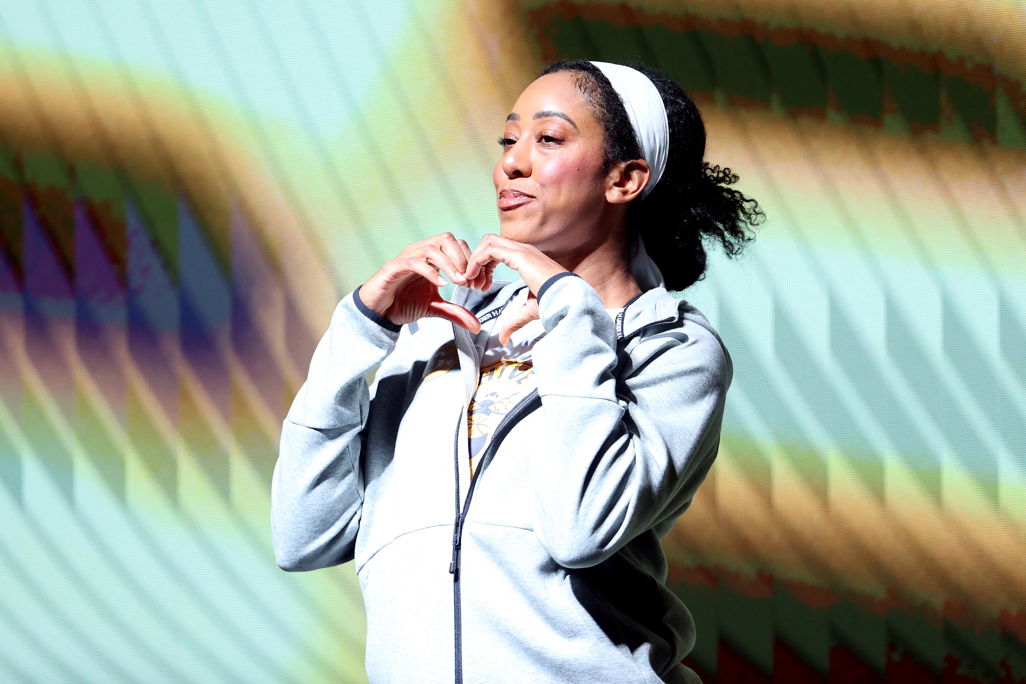 MEDLEY, FLORIDA - FEBRUARY 22: Monique Billings #25 of the Hive is introduced prior to playing a gam...