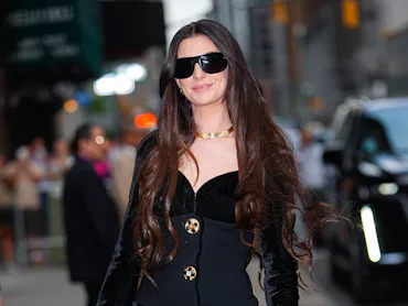 NEW YORK, NY - APRIL 15: Anne Hathaway is seen on April 15, 2026 in New York City. (Photo by XNY/St...