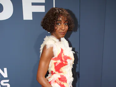 NEW YORK, NEW YORK - APRIL 16: Ayo Edebiri poses at the opening night of the revival of the Pulitzer...