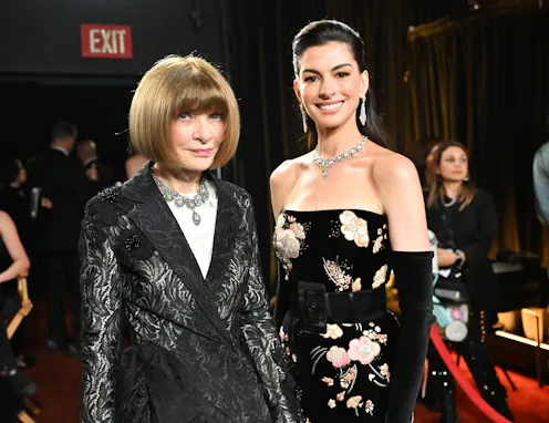 HOLLYWOOD, CALIFORNIA - MARCH 15: In this handout photo provided by The Academy, Anna Wintour and An...