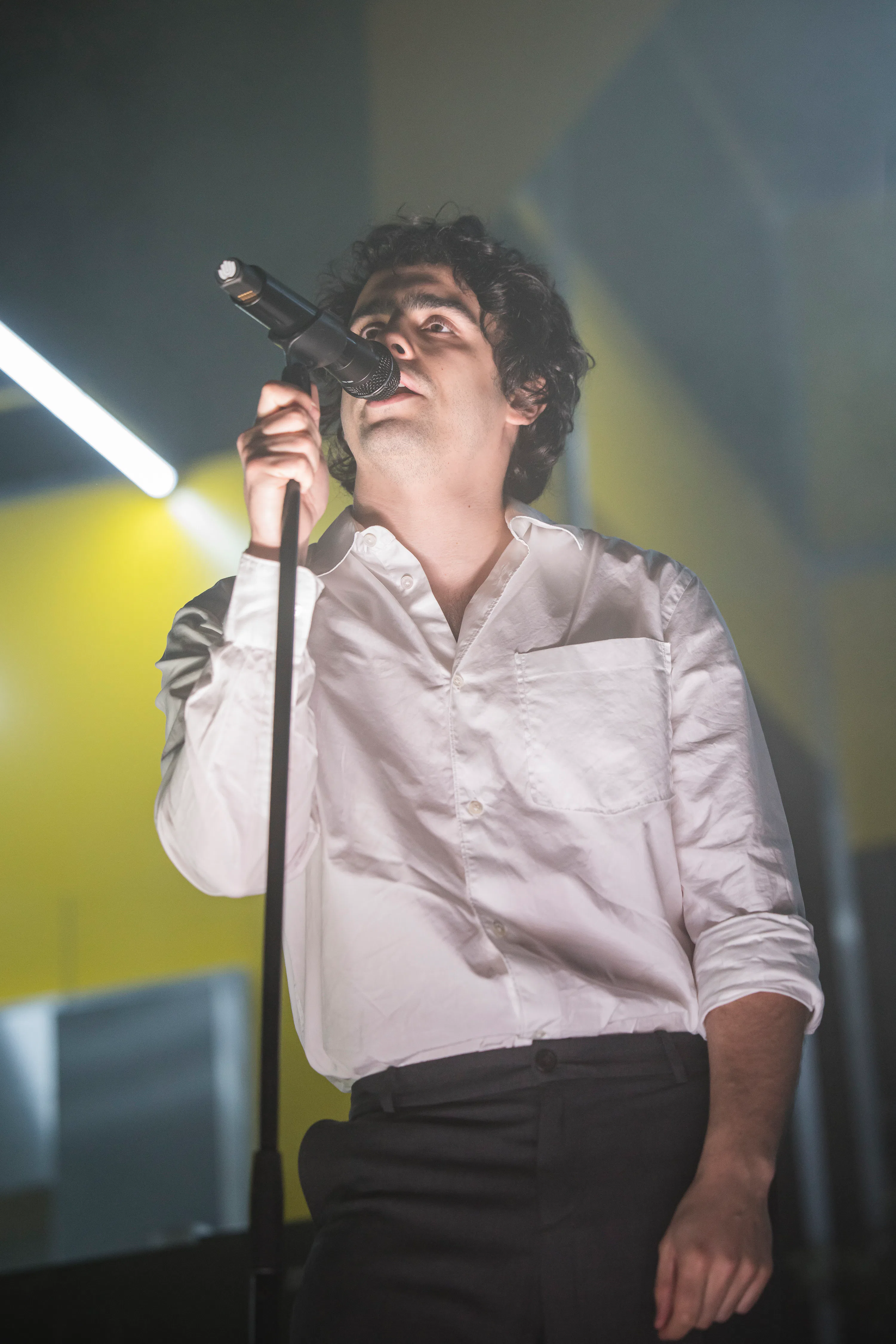 Diego Ibáñez of the band Carolina Durante performs in concert at Sant Jordi Club on Jan. 25, 2025, i...