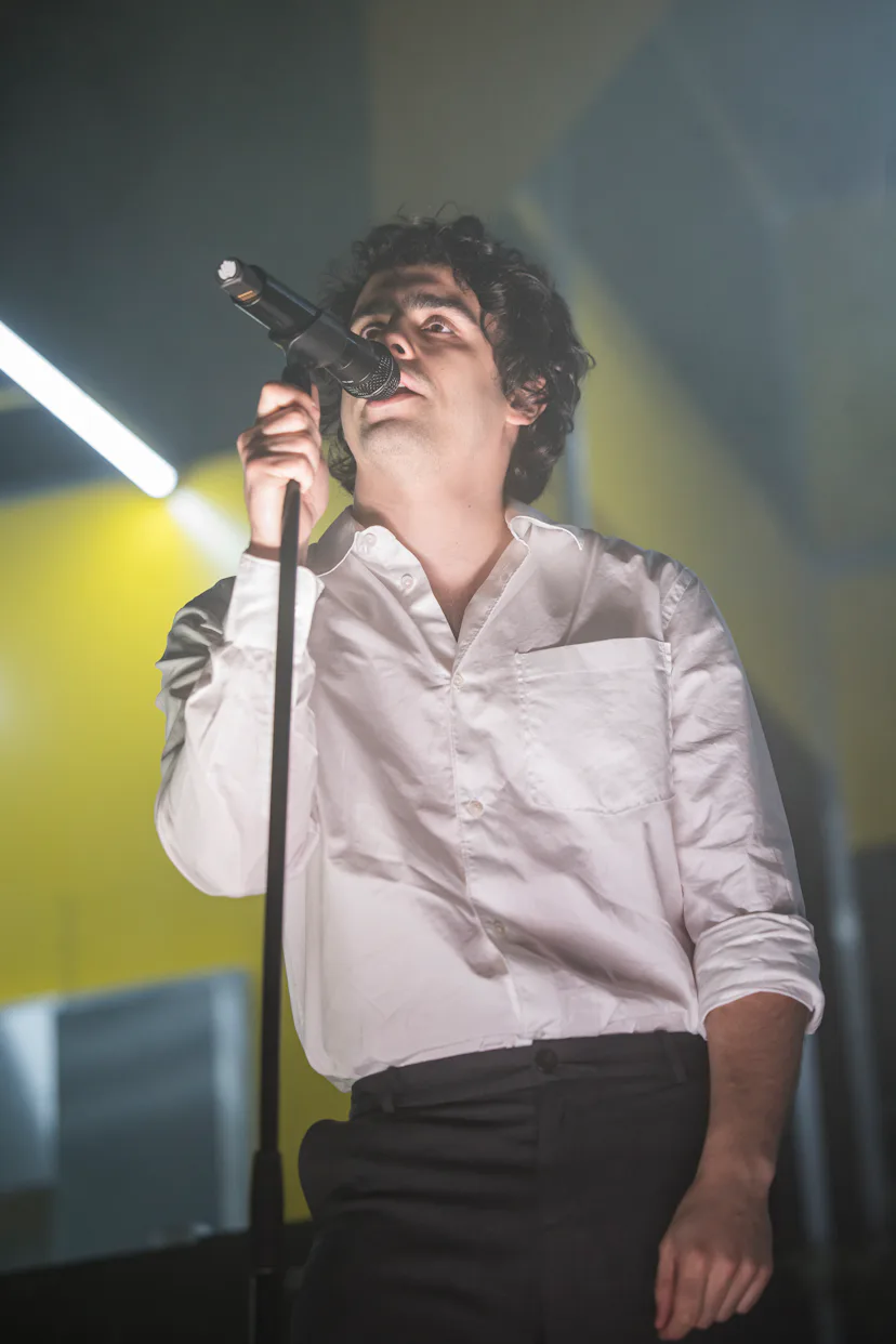 Diego Ibáñez of the band Carolina Durante performs in concert at Sant Jordi Club on Jan. 25, 2025, i...