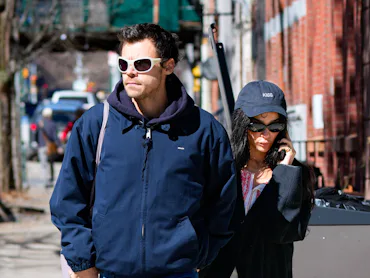 NEW YORK, NY - MARCH 09: Harry Styles and Zoe Kravitz are seen on March 09, 2026 in New York City. ...
