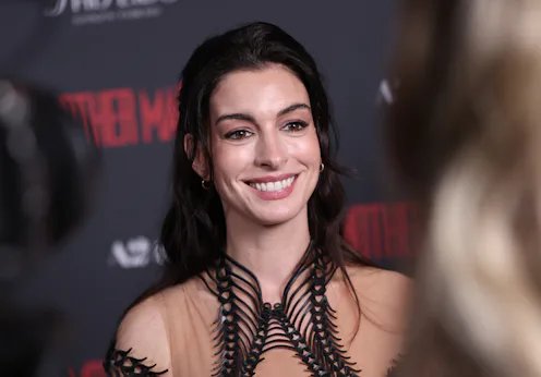 LONDON, ENGLAND - APRIL 23: Anne Hathaway attends the Special Screening of Mother Mary at Picturehou...
