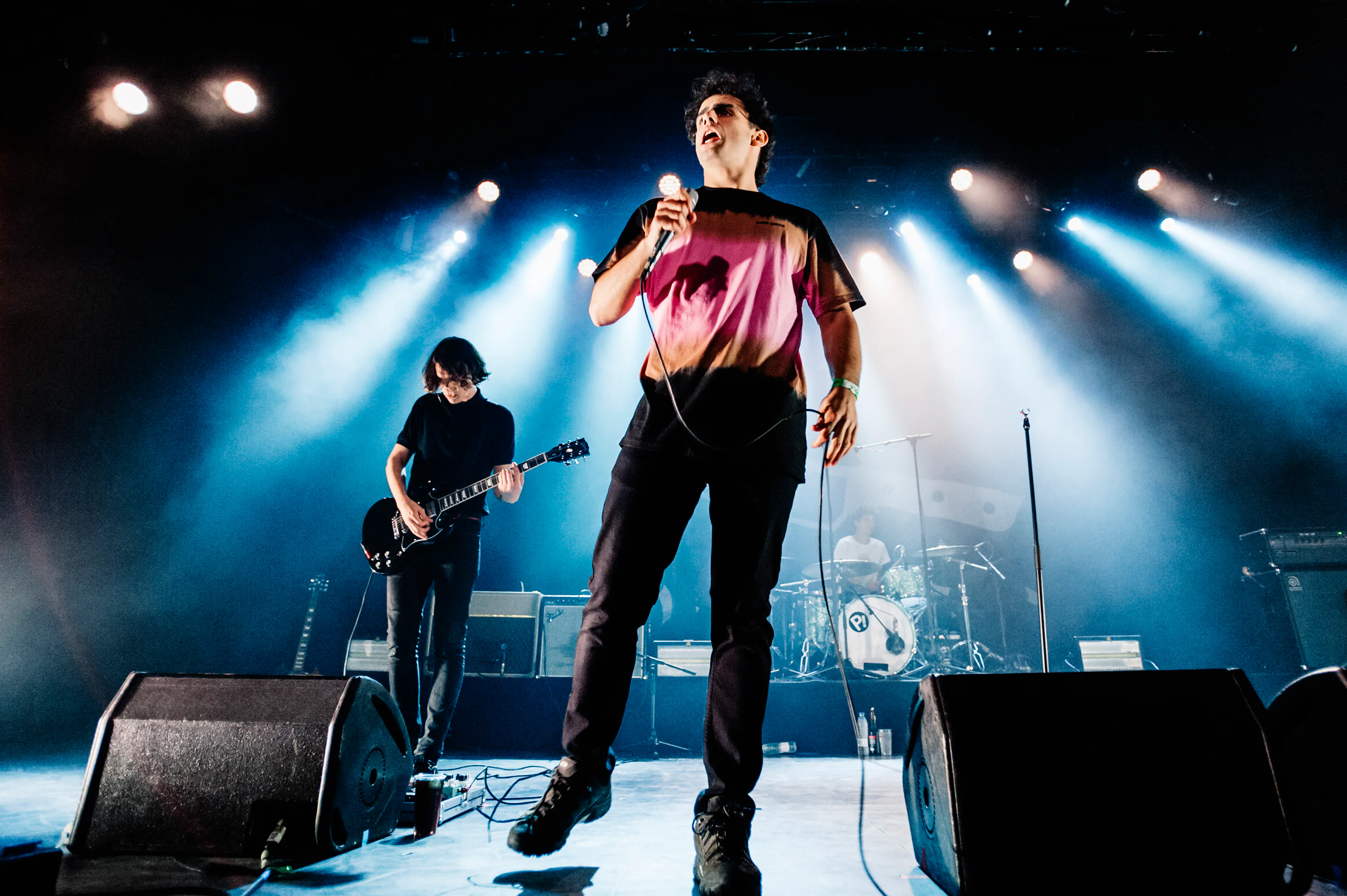 Mario del Valle, Diego Ibañez and Juan Pedrayes from the Spanish band Carolina Durante perform at La...