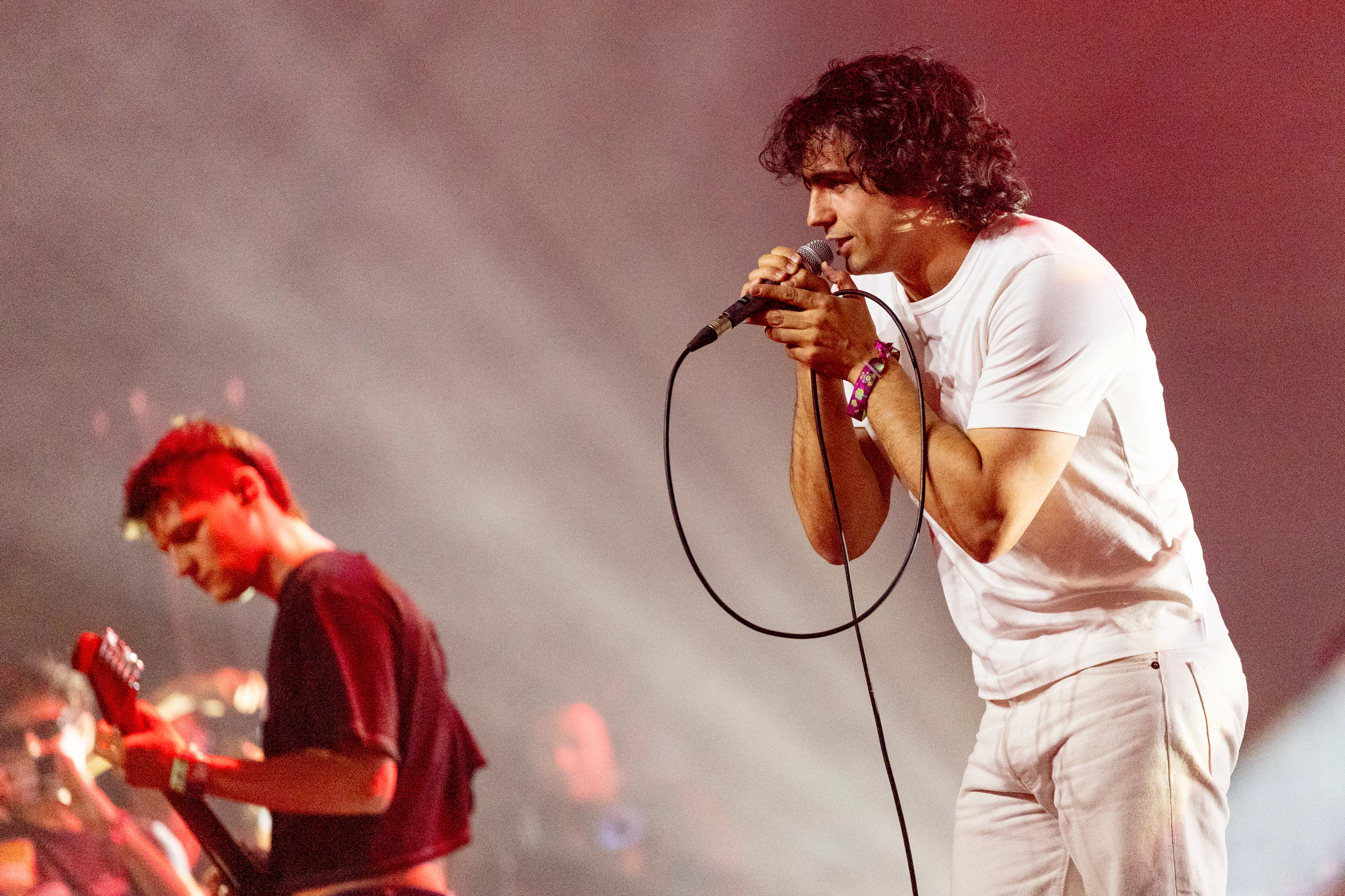 Diego Ibáñez of Carolina Durante performs at the 2026 Coachella Valley Music and Arts Festival on Ap...