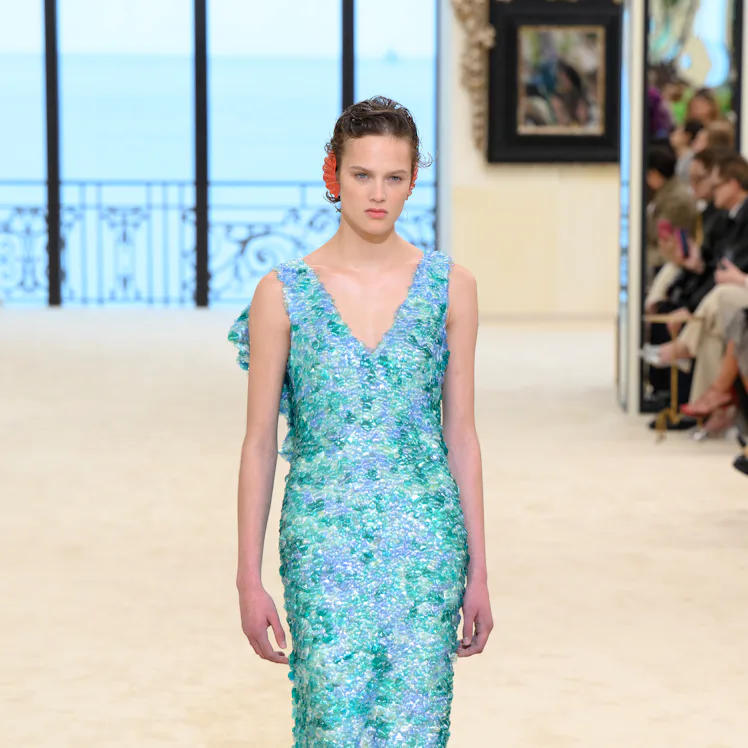 A model walks the runway during the Chanel Cruise 2026/27