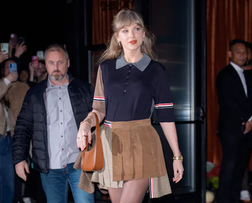 NEW YORK, NY - NOVEMBER 7: Taylor Swift is seen on November 7, 2025 in New York City. (Photo by XNY...