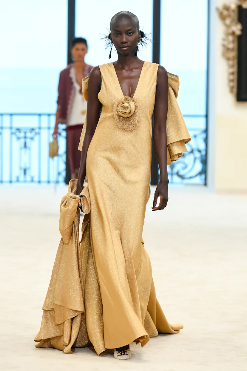 Model on the runway at the Chanel Cruise Show 2026 on April 28, 2026