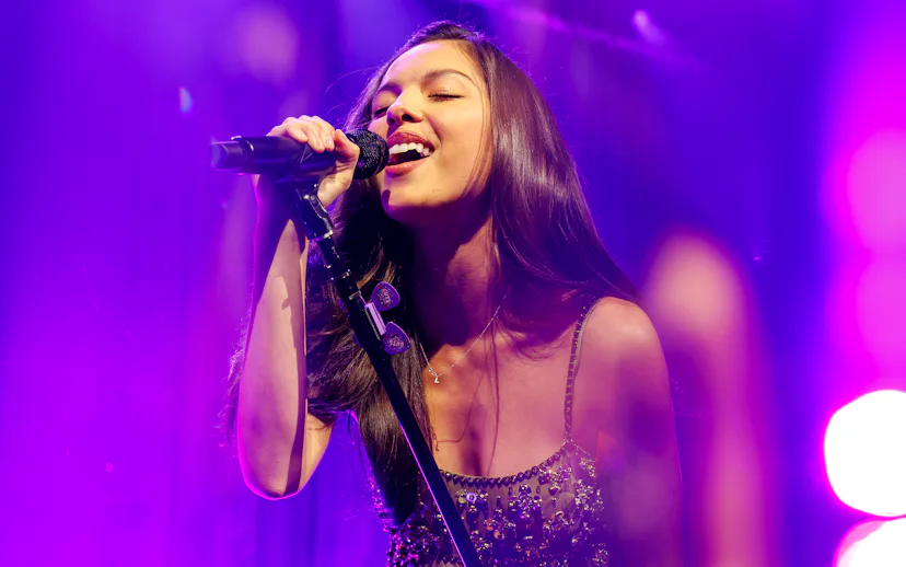 Olivia Rodrigo performs onstage at American Express Platinum Card x Olivia Rodrigo Concert on Octobe...