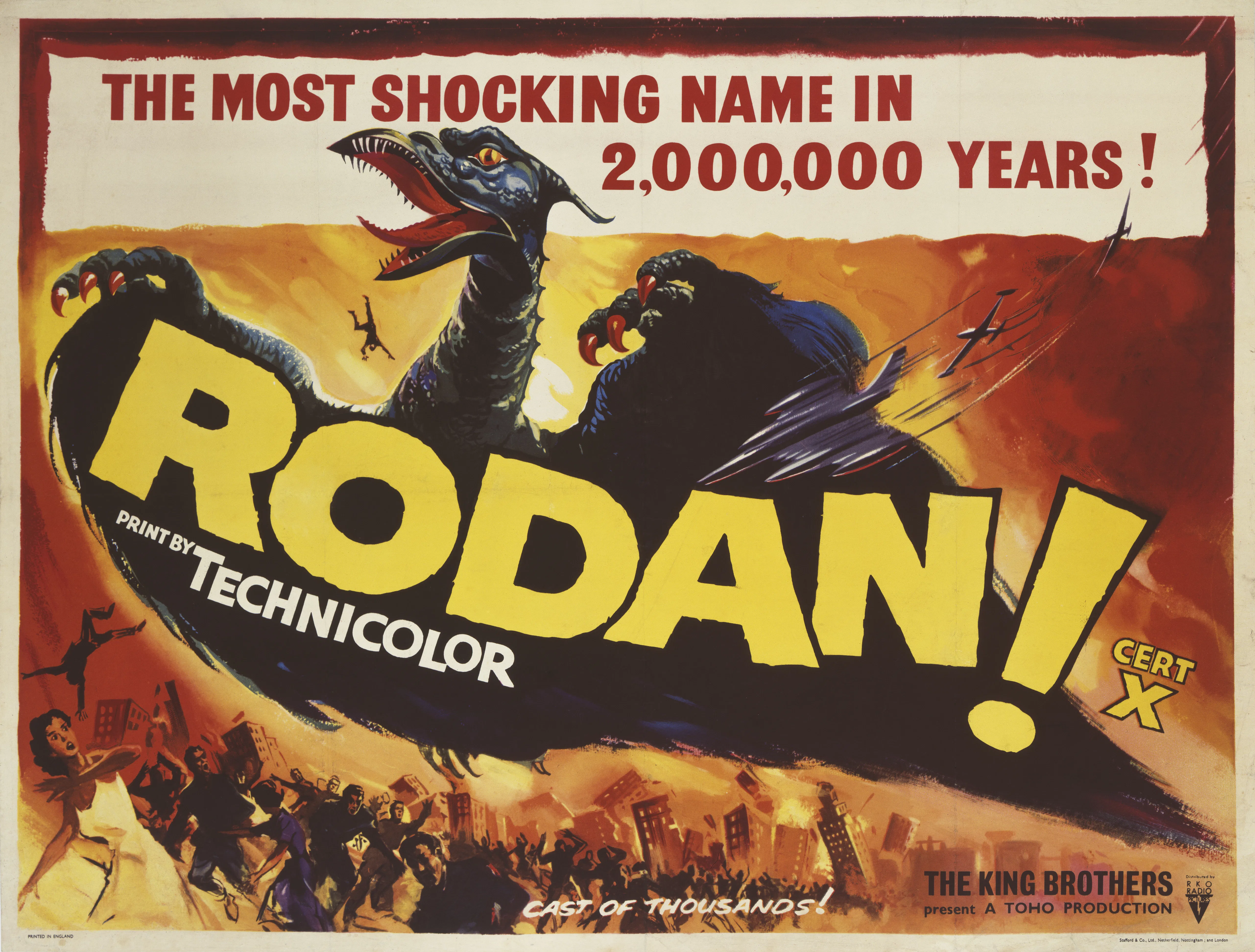 A British poster for the 1957 English-language release of Ishiro Honda's 1956 Japanese monster movie...