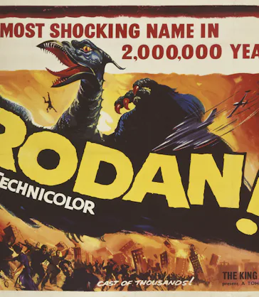 A British poster for the 1957 English-language release of Ishiro Honda's 1956 Japanese monster movie...